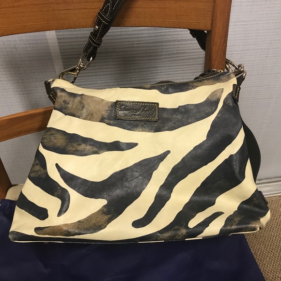 💗 Dooney & Bourke Distressed Animal Print Leather Hobo Bag w/ Coin Purse - Picture 5 of 11
